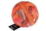 Schoppel Zauberball Stärke 6, Farbe 2472 Orangerie, 150 Gramm, bunte, dicke Sockenwolle 6-fädig mit Farbverlauf, Socken...