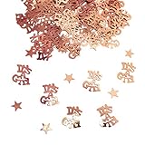 Oblique Unique® Konfetti It's A Girl + Sterne Roségold 500 STK. Tisch Deko Streudeko für Geburt Taufe Baby Shower eines...